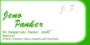 jeno panker business card